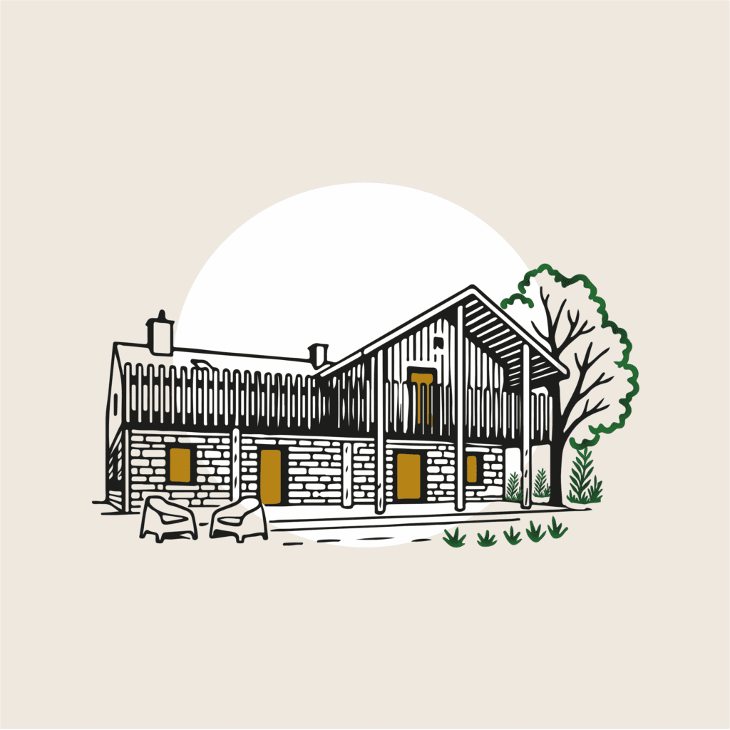 Illustration du gîte The Refuge pour 10 personnes au Domaine de Hurlevent à Aywaille