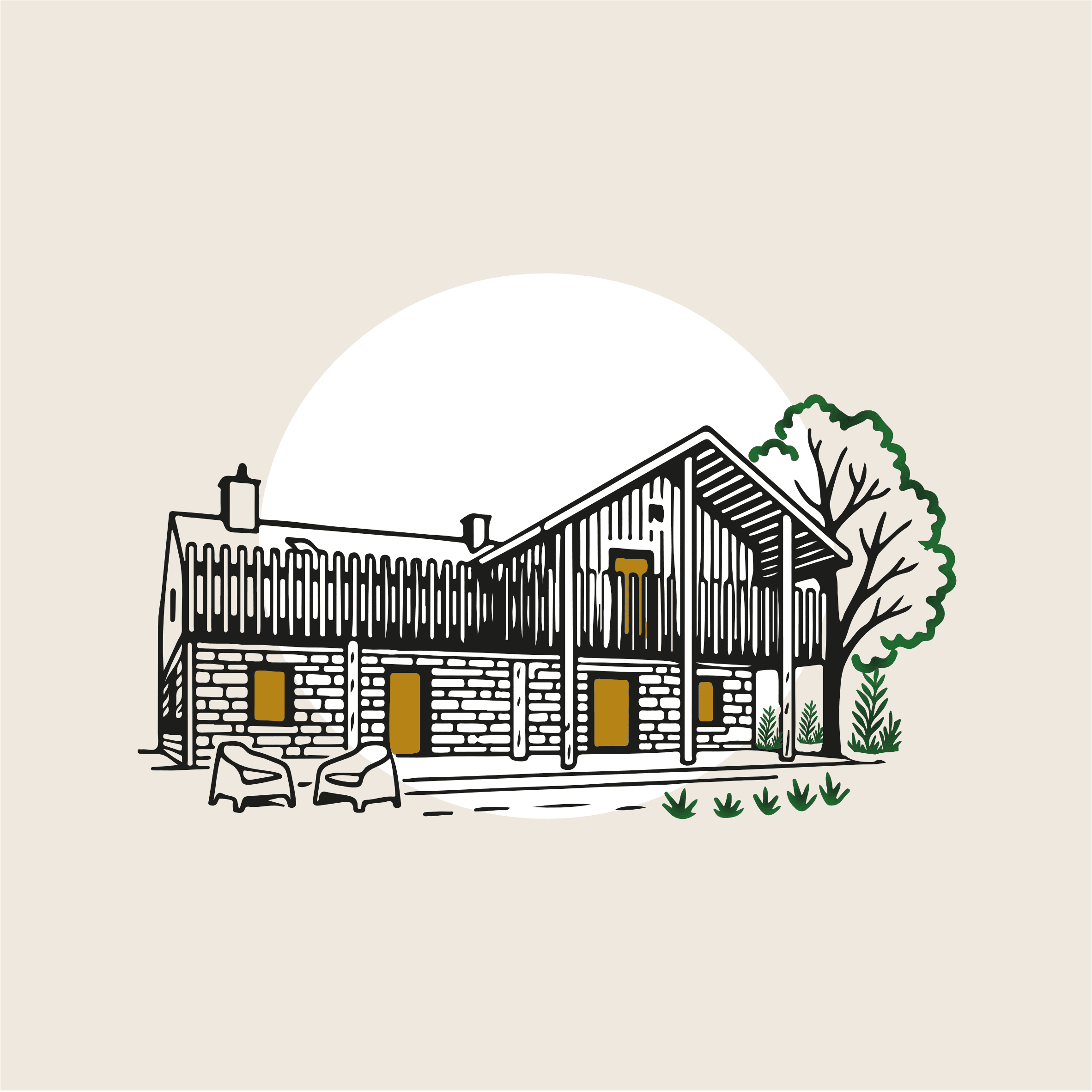 Illustration du gîte The Refuge pour 10 personnes au Domaine de Hurlevent à Aywaille